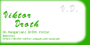 viktor droth business card